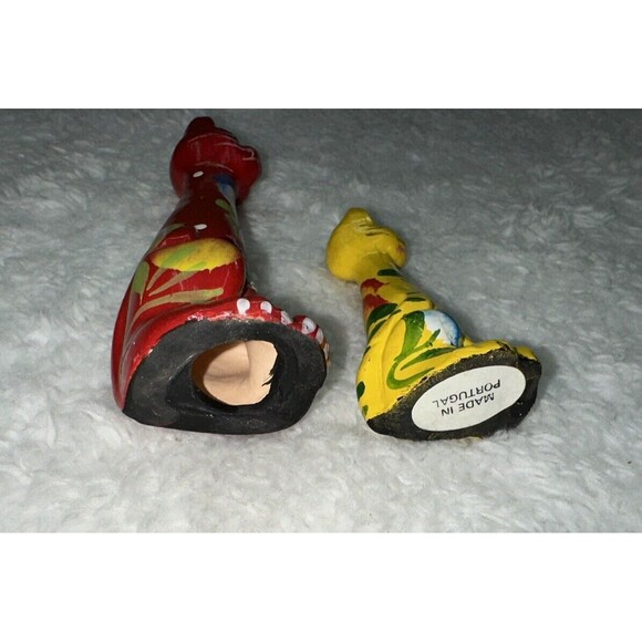 Folk Art Hand Painted Long Neck Cat Figurines 4” & 2.5” VTG MCM Anthropomorphic - Picture 7 of 16